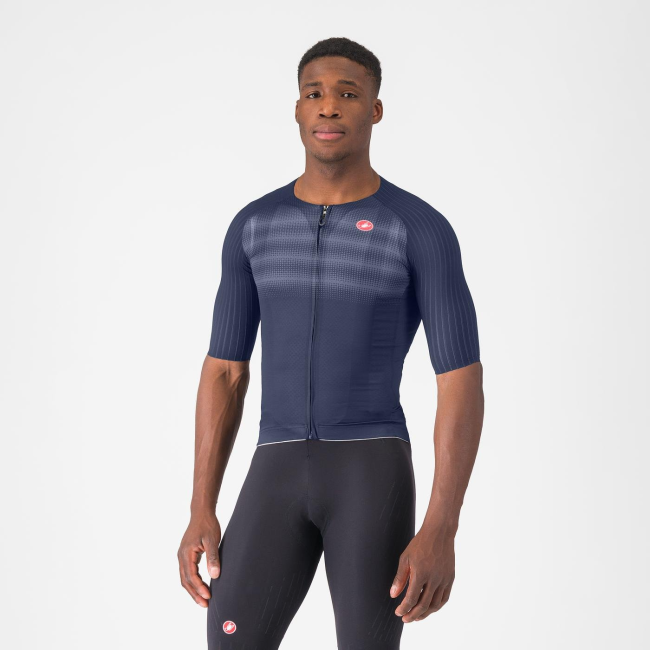 Tricou cu maneca scurta Castelli Aero Race 8S, pentru barbati, albastru belgian