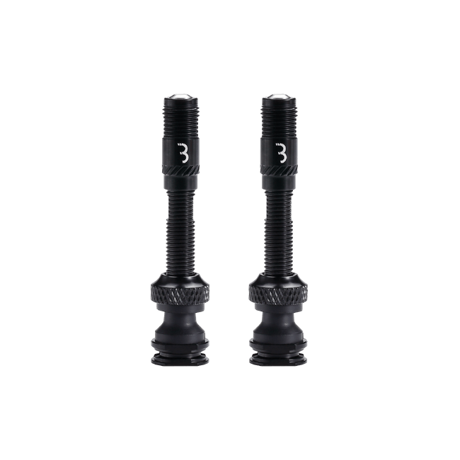 Valve tubeless BBB Valve CoreCap aluminiu negru 40mm set 2 bucati
