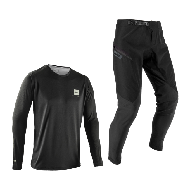 Bluza si Pantaloni Leatt Ride Kit MTB Gravity 1.0 Jr Ghost Black