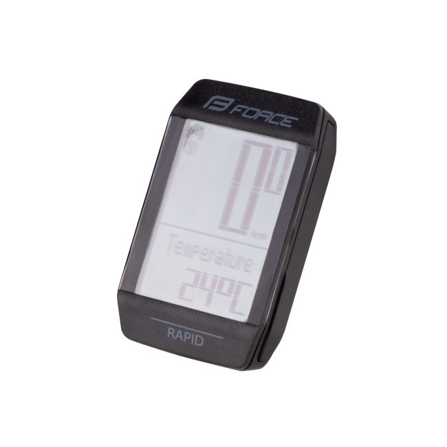 Ciclocomputer Force RAPID 15F fara fir, negru