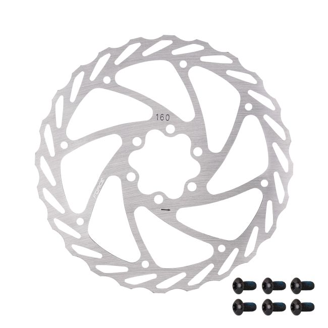 Disc Frana Force-4 160mm 6 gauri argintiu