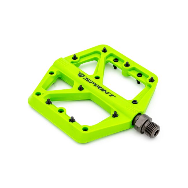 Pedale Sprint Policarbonat cu rulmenti, verde neon