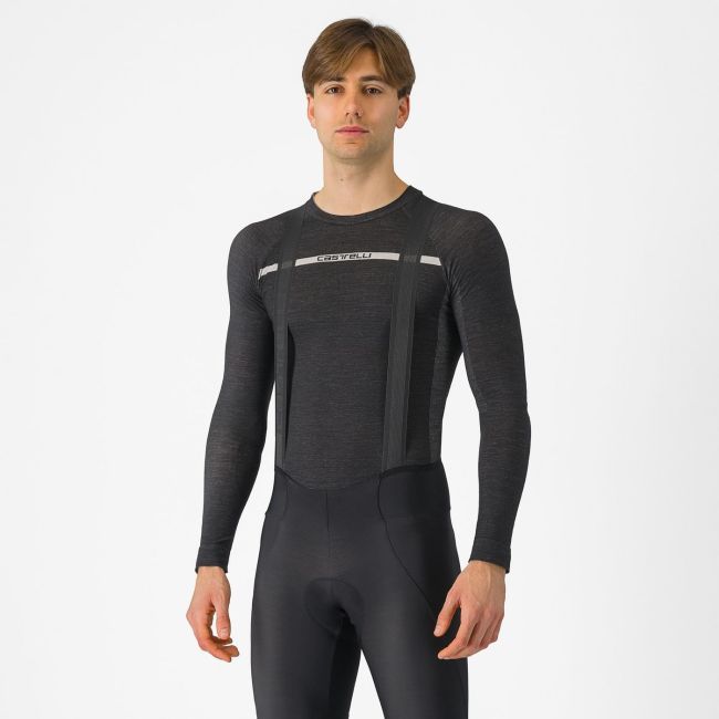 Bluza de corp Castelli Merino Seamless, Negru