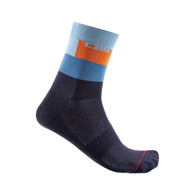 Sosete Castelli Blocco 15, Indigo/Bleu/Portocaliu, L/XL, 40-43