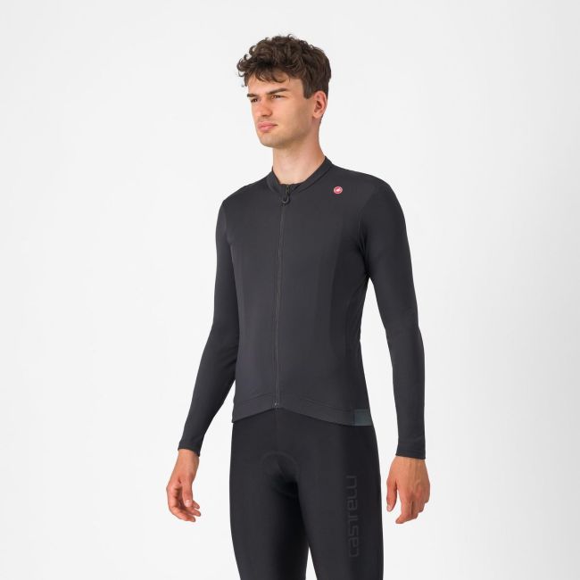 Tricou cu maneca lunga Castelli Espresso Thermal, Negru