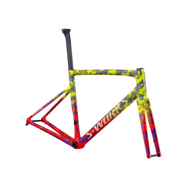 Cadru SPECIALIZED S-Works Tarmac Disc - Gloss Team Yellow/Rocket Red/Tarmac Black/Chameleon/Gold Foil