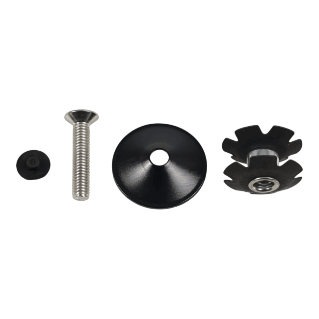 Rulment cuvete SPECIALIZED HDS HEADSET CAP, TK-SP-ST-17, ALLOY TOP CAP GLOSS BLk, STAINLESS BOLT ED BLACK, W/STAR NUT, NO LOGO