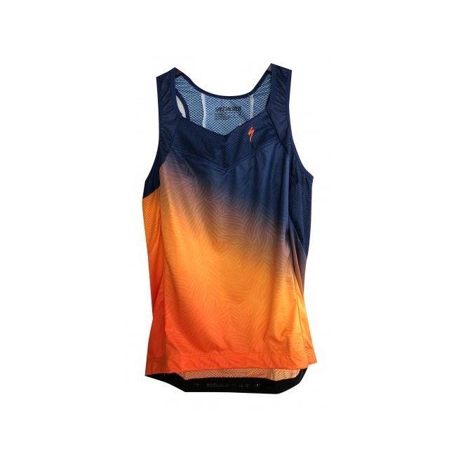 Tricou Ciclism SPECIALIZED Women's SL (Tank) - Orange Sunset/Dark Blue