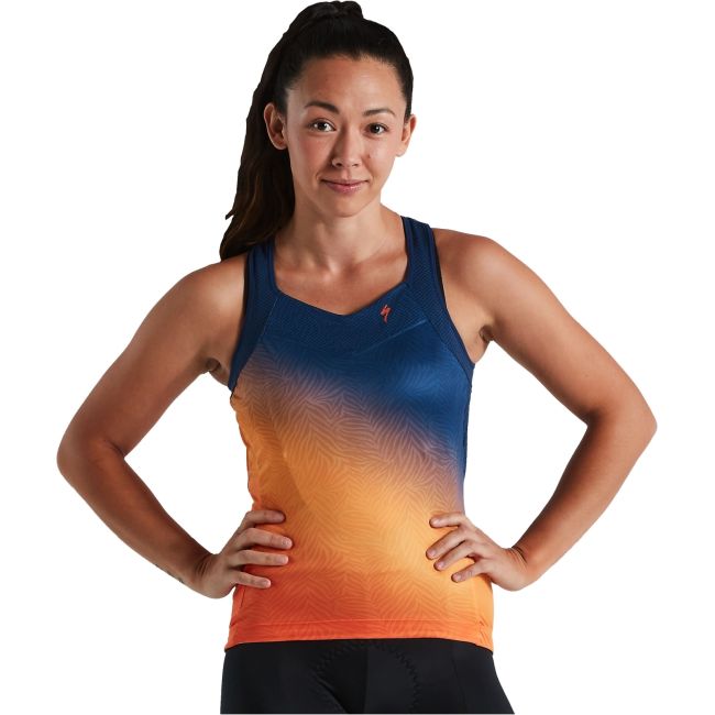 Tricou Ciclism SPECIALIZED Women's SL (Tank) - Orange Sunset/Dark Blue