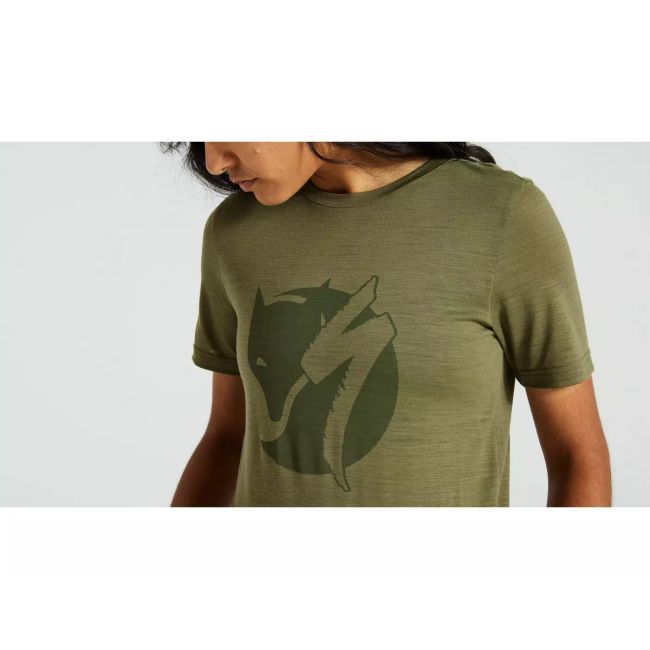Tricou Ciclism SPECIALIZED/FJALLRAVEN Women's Wool (S/S) - Green