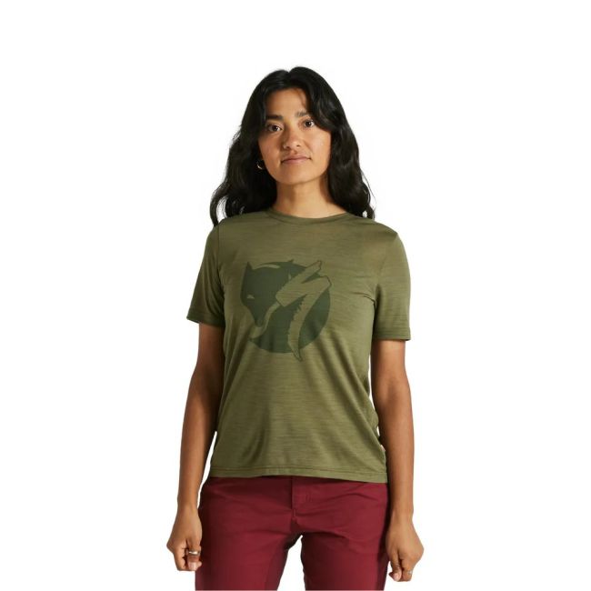 Tricou Ciclism SPECIALIZED/FJALLRAVEN Women's Wool (S/S) - Green