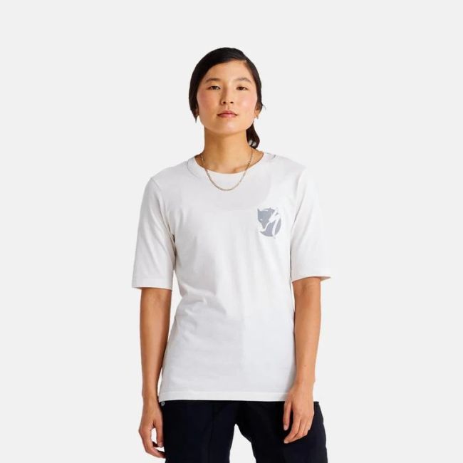 Tricou Ciclism SPECIALIZED/FJALLRAVEN Women's Cotton Pocket (S/S) - Eggshell