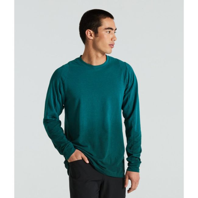 Tricou Ciclism SPECIALIZED Men's Trail (L/S) - Tropical Teal