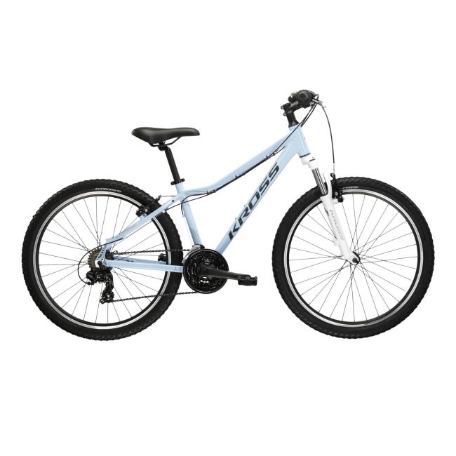 Bicicleta MTB Hardtail Kross LEA 1.0 26 inch albastra Shimano Tourney