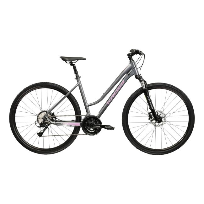 Bicicleta Trekking Kross Evado 4.0 28 inch gri Shimano Acera