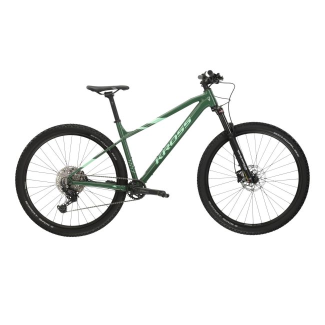 Bicicleta MTB Hardtail Kross Level 5.0 29 inch verde Shimano Cues