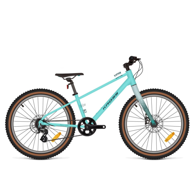 Bicicleta Copii Kross Liftie 24x frana disc 24 inch turcoaz Shimano Altus