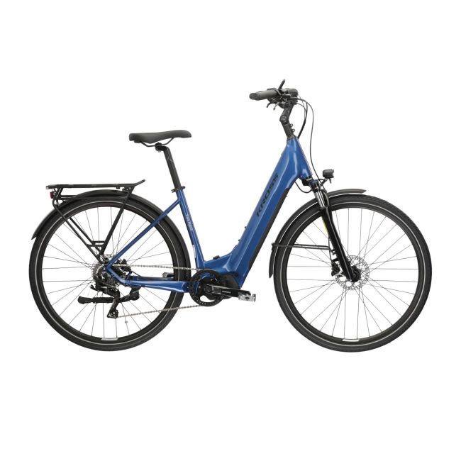 Bicicleta Electrica Trekking Kross Trans Hybrid 3.0 LS 28 inch albastra microSHIFT