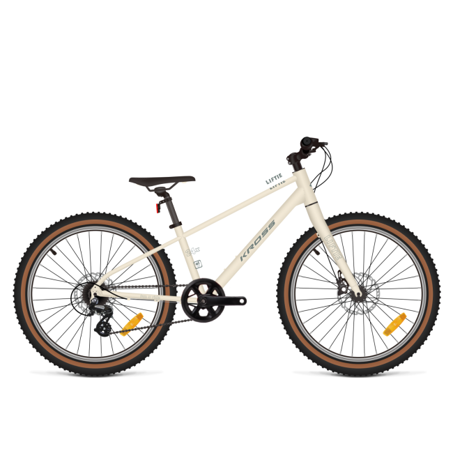 Bicicleta Copii Kross Liftie 24x frana disc 24 inch bej Shimano Altus