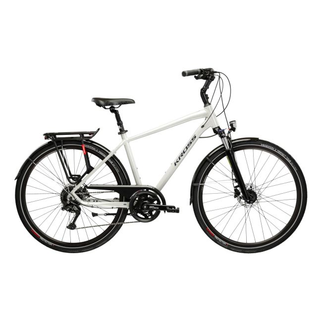 Bicicleta Trekking Kross Trans 5.0 28 inch gri Shimano Deore