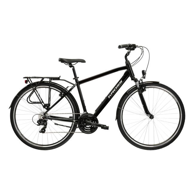 Bicicleta Trekking Kross Trans 1.0 28 inch neagra Shimano Tourney