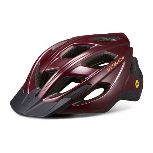Specialized casca ciclism - Chamonix MIPS - rosu inchis maro lucios
