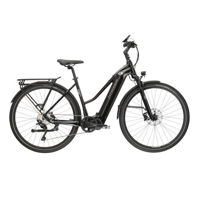 Bicicleta Electrica Trekking Kross Trans Hybrid 6.0 28 inch neagra Shimano Deore xt