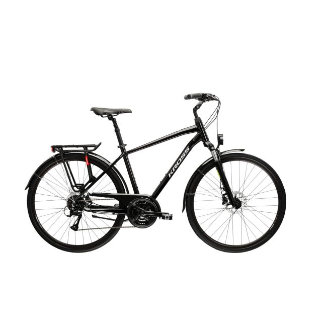 Bicicleta Urban Kross Trans 4.0 28 inch neagra Shimano Acera