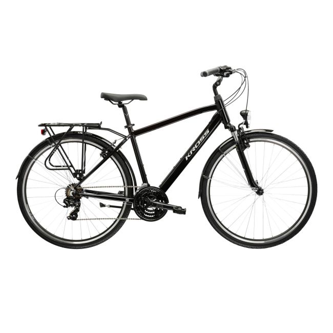 Bicicleta Trekking Kross Trans 1.0 28 inch neagra Shimano Tourney