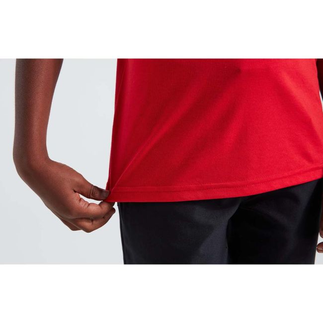 Tricou SPECIALIZED Youth Wordmark SS - Flo Red