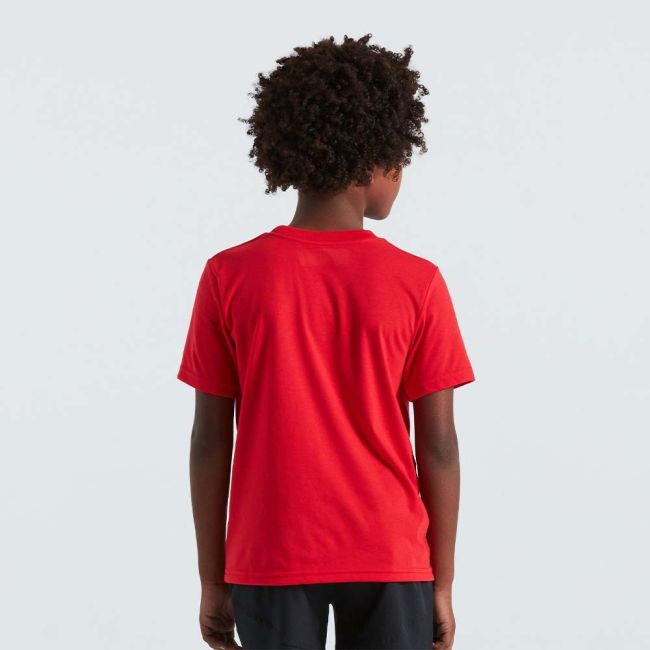 Tricou SPECIALIZED Youth Wordmark SS - Flo Red