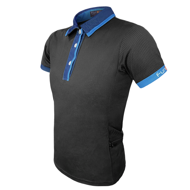 Tricou polo FUNKIER Bari Active Men S/S - Black/Blue