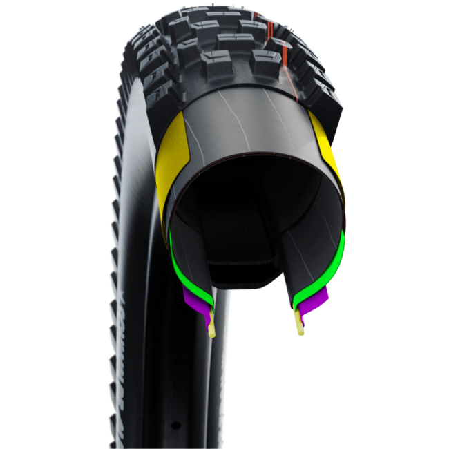 Cauciuc SCHWALBE Albert Evo Gravity Pro - 27.5x2.60 (65-584) HS641 B/B-SK, Soft 67EPI Radial B - TLR Pliabil