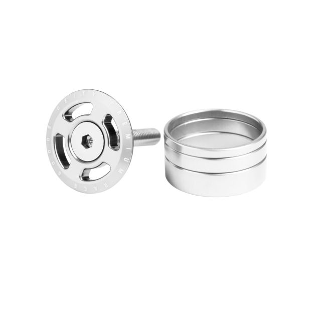 Floare Furca cu Capac DEITY Crosshair cu Distantiere - Silver