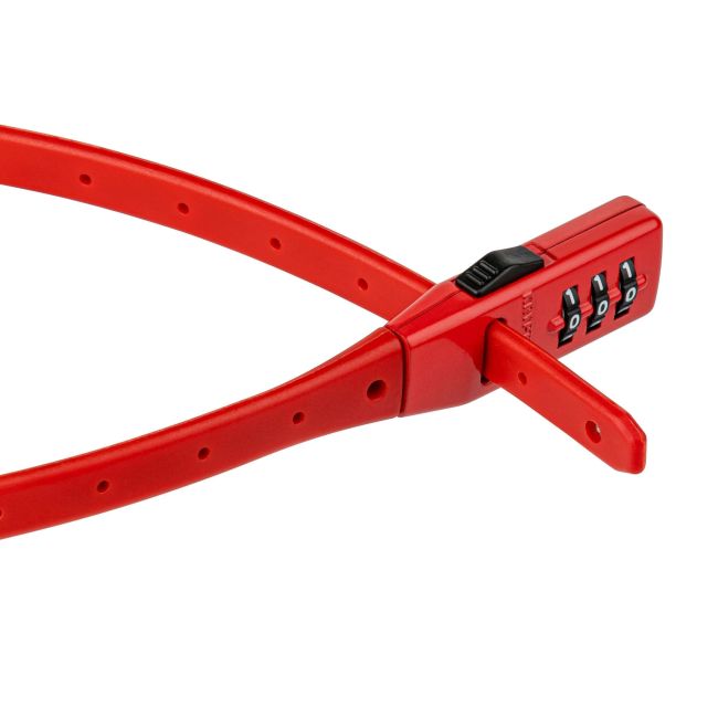 Antifurt Cablu KRYPTONITE Click Lock - 10mm/45cm - Red