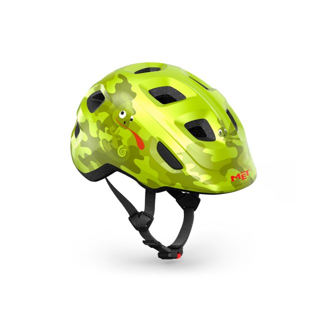 Casca ciclism copii MET Hooray - lime chameleon lucios