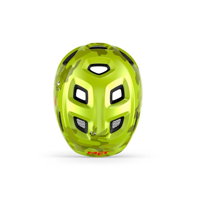 Casca ciclism copii MET Hooray - lime chameleon lucios