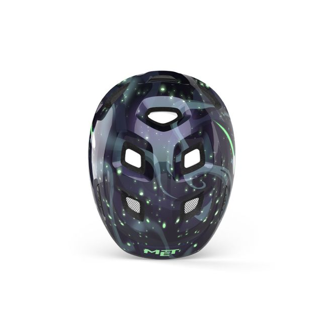 Casca ciclism copii MET Hooray - space glow in the dark
