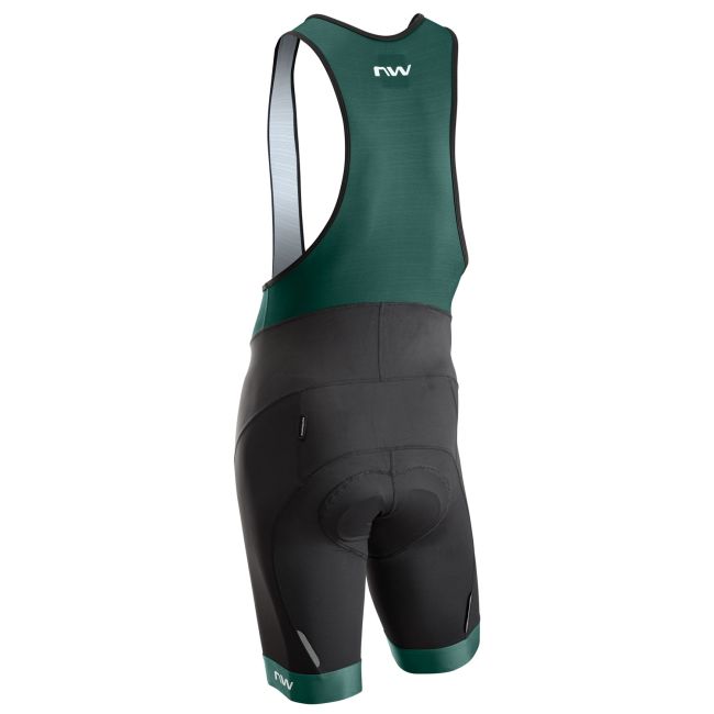 Pantaloni Northwave Active Evo Scurt M Cu Bretele, Negru/Verde Petrol