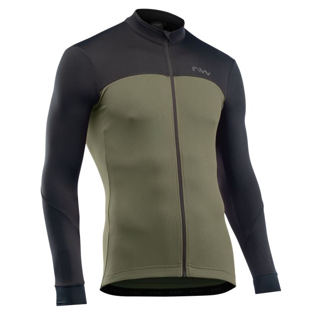 Tricou ciclism Northwave Force 2 lung L negru/verde