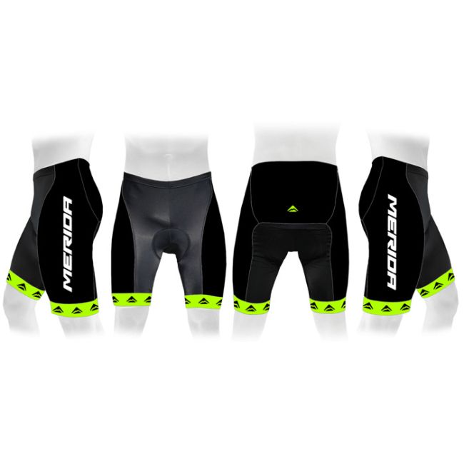 Pantaloni Merida 376 scurt verde/negru fără bretele