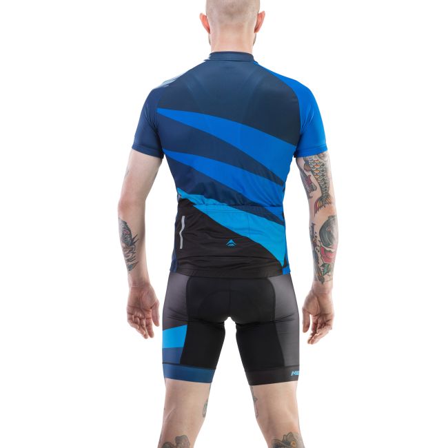Tricou ciclism Merida Cx Design scurt albastru negru fermoar lung 740122-422