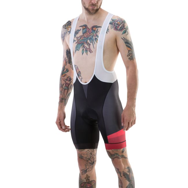 Pantaloni Merida Cx Design scurt XXL roșu cu bretele 422