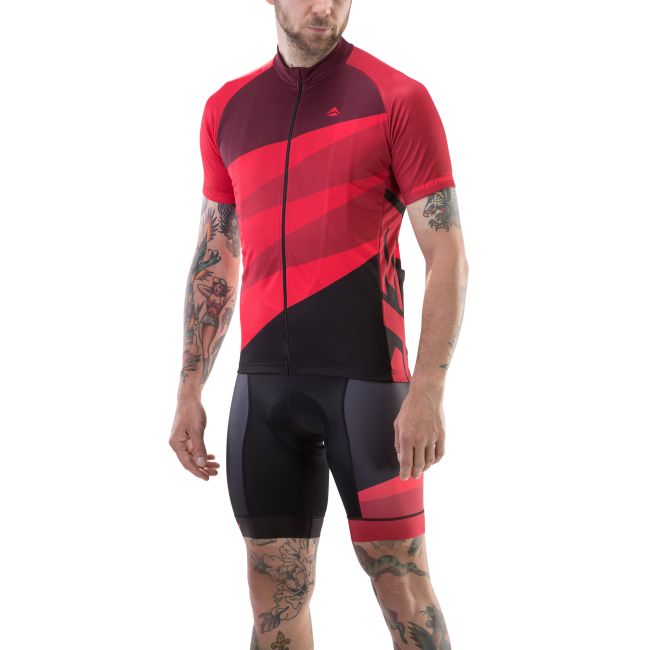 Pantaloni Merida Cx Design scurt XXL roșu cu bretele 422