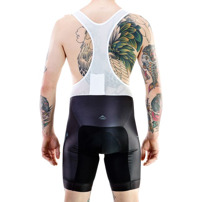 Pantaloni Merida Rhombe Design scurt gri/negru cu bretele 740566-435 S