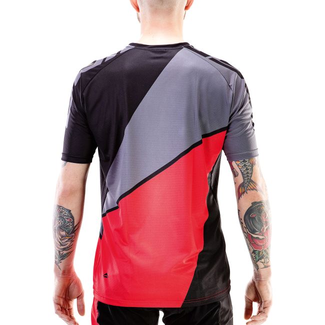 Tricou ciclism Merida Freeride Triangle scurt XL Roșu/Negru - 3275TRREGR