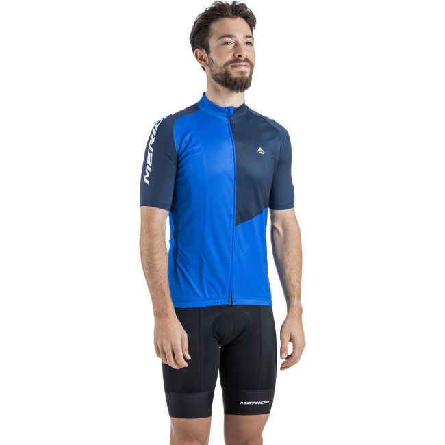 Tricou ciclism Merida Razor 255 scurt M albastru fermoar lung