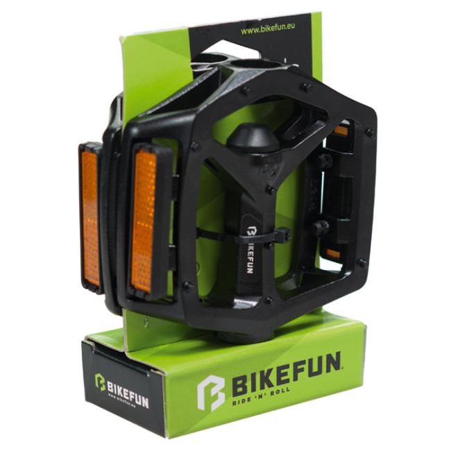 Pedale Bikefun Jump aluminiu negru - B249Du-Blk