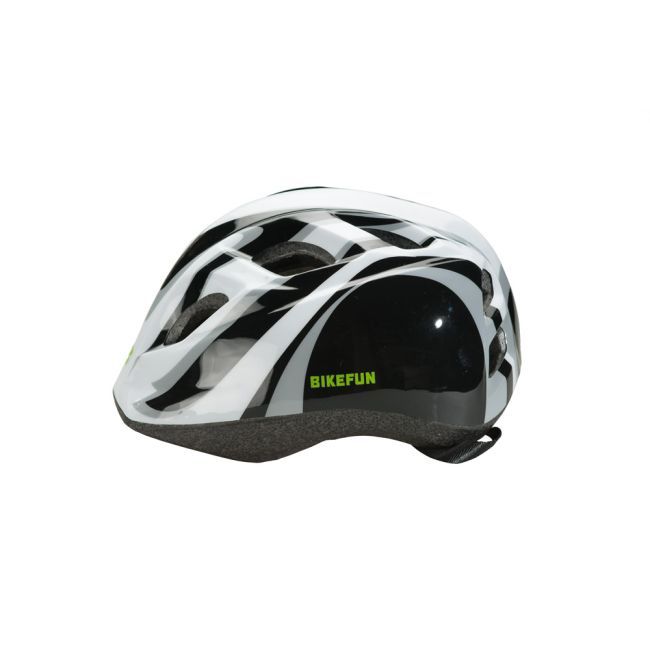 Cască Bikefun Junior S negru/alb 48-52 cm