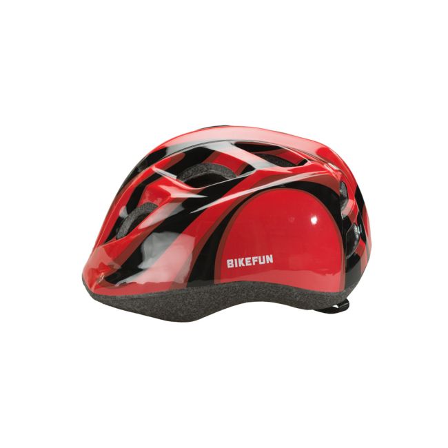 Cască Bikefun Junior roșu/alb - Hb8-Rw